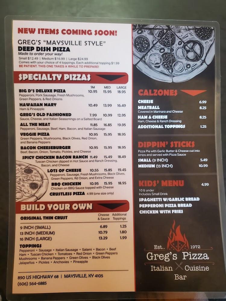 Greg's Pizza Cheese Pizza